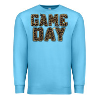 Ocean Blue game day leopard Premium Sweatshirt - Zillion Design Studio