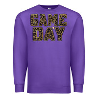Purple game day leopard Premium Sweatshirt - Zillion Design Studio