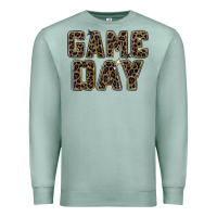 Seafoam game day leopard Premium Sweatshirt - Zillion Design Studio