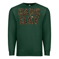 Sports Green game day leopard Premium Sweatshirt - Zillion Design Studio