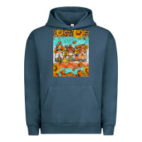 Pigment Midnight Navy Fall gnomes Urban Hoodie - Artiststas