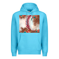 Ocean Blue baseball leopard Premium Hoodie - JahusDesignShop