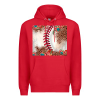 Red baseball leopard Premium Hoodie - JahusDesignShop