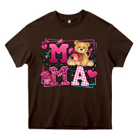 Chocolate Brown Western Valentines Day Mama Mother's Day Heavy Core Tee - LillyAllenDesigns