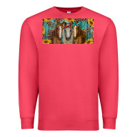 Cardinal horses with leopard and sunflowers Premium Sweatshirt - RanaPortraitStore