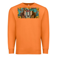 Carrot horses with leopard and sunflowers Premium Sweatshirt - RanaPortraitStore