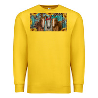 Lemon horses with leopard and sunflowers Premium Sweatshirt - RanaPortraitStore