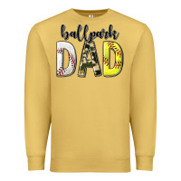 Antique Gold ballpark dad with softball and baseball Premium Sweatshirt - texasbilliewilder