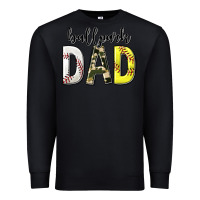 Black ballpark dad with softball and baseball Premium Sweatshirt - texasbilliewilder