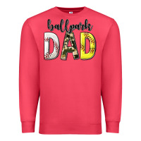Cardinal ballpark dad with softball and baseball Premium Sweatshirt - texasbilliewilder