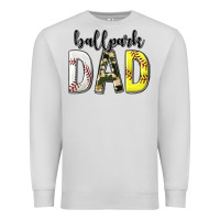 Dove Grey ballpark dad with softball and baseball Premium Sweatshirt - texasbilliewilder