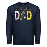 Navy ballpark dad with softball and baseball Premium Sweatshirt - texasbilliewilder