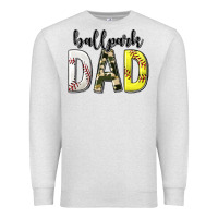 Oatmeal Heather ballpark dad with softball and baseball Premium Sweatshirt - texasbilliewilder