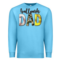 Ocean Blue ballpark dad with softball and baseball Premium Sweatshirt - texasbilliewilder