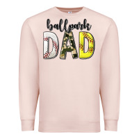 Pale Pink ballpark dad with softball and baseball Premium Sweatshirt - texasbilliewilder