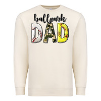 Sandshell ballpark dad with softball and baseball Premium Sweatshirt - texasbilliewilder