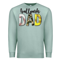Seafoam ballpark dad with softball and baseball Premium Sweatshirt - texasbilliewilder