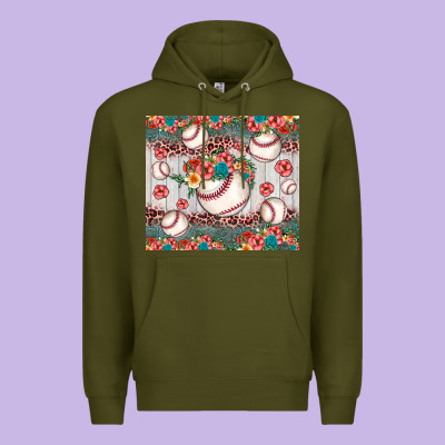 Baseball Leopard Premium Hoodie Designed By Jahusdesignshop
