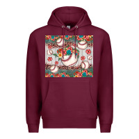 Burgundy baseball leopard Premium Hoodie - JahusDesignShop