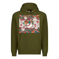 Army Green baseball leopard Premium Hoodie - JahusDesignShop