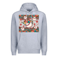 Heather Grey baseball leopard Premium Hoodie - JahusDesignShop