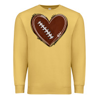 Antique Gold american football heart Premium Sweatshirt - texasbilliewilder