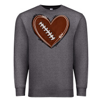 Charcoal Heather american football heart Premium Sweatshirt - texasbilliewilder