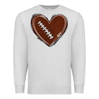 Dove Grey american football heart Premium Sweatshirt - texasbilliewilder