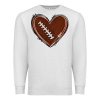 Oatmeal Heather american football heart Premium Sweatshirt - texasbilliewilder