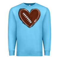 Ocean Blue american football heart Premium Sweatshirt - texasbilliewilder