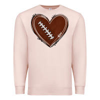 Pale Pink american football heart Premium Sweatshirt - texasbilliewilder