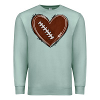Seafoam american football heart Premium Sweatshirt - texasbilliewilder