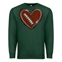 Sports Green american football heart Premium Sweatshirt - texasbilliewilder