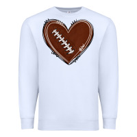 White american football heart Premium Sweatshirt - texasbilliewilder