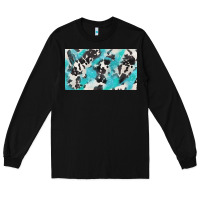 Black cowhide glitter  cup Long Sleeve Tee - BarkalooDesign