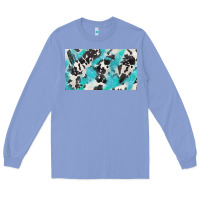 Colony Blue cowhide glitter  cup Long Sleeve Tee - BarkalooDesign