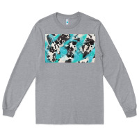 Heather Grey cowhide glitter  cup Long Sleeve Tee - BarkalooDesign