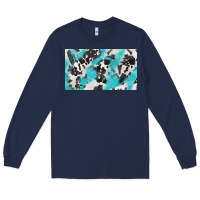 Navy cowhide glitter  cup Long Sleeve Tee - BarkalooDesign
