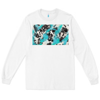 White cowhide glitter  cup Long Sleeve Tee - BarkalooDesign