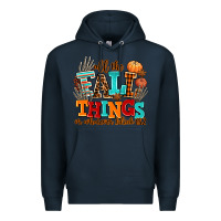 Navy all the fall thıngs or whatever Premium Hoodie - AdoDesignShop