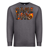 Charcoal Heather game day football leopard Premium Sweatshirt - Zillion Design Studio