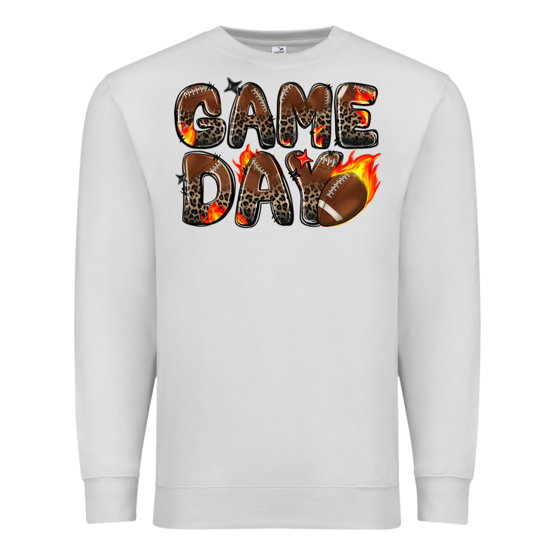 Game Day Football Leopard Premium Sweatshirt by Zillion Design Studio | Teevron