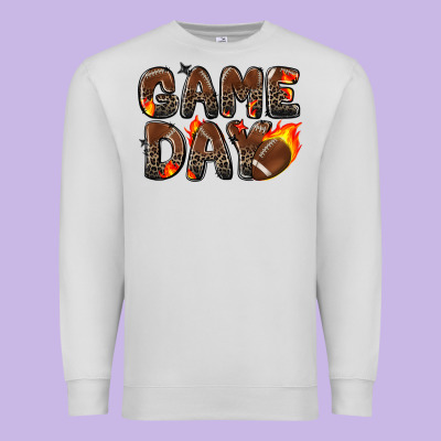 Game Day Football Leopard Premium Sweatshirt Designed By Zillion Design Studio