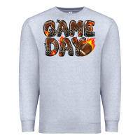 Heather Grey game day football leopard Premium Sweatshirt - Zillion Design Studio