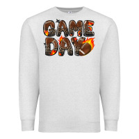 Oatmeal Heather game day football leopard Premium Sweatshirt - Zillion Design Studio