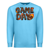 Ocean Blue game day football leopard Premium Sweatshirt - Zillion Design Studio