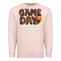 Pale Pink game day football leopard Premium Sweatshirt - Zillion Design Studio