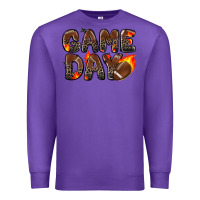 Purple game day football leopard Premium Sweatshirt - Zillion Design Studio