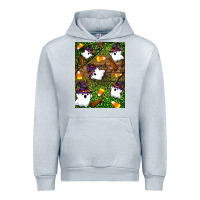 Heather Grey Halloween ghost Urban Hoodie - Artiststas