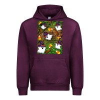 Mauve Wine Halloween ghost Urban Hoodie - Artiststas